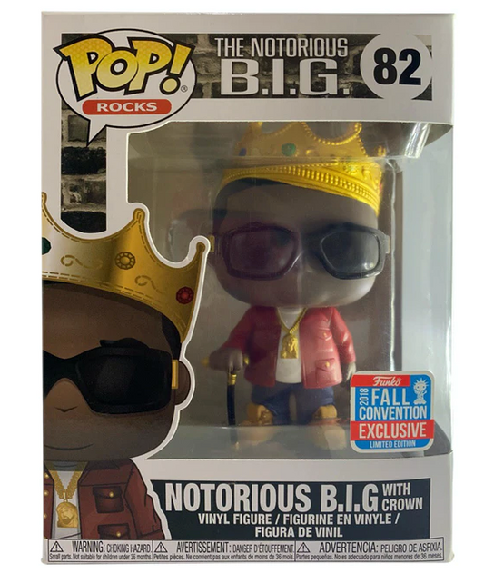 Funko Pop The Notorious B.I.G with Crown Fall Convention Exclusive Figure