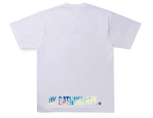 BAPE Tie Dye Ape Face Tee White/Multi