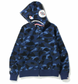 Bape color camo Busy Shark Full Zip hoodie Blue