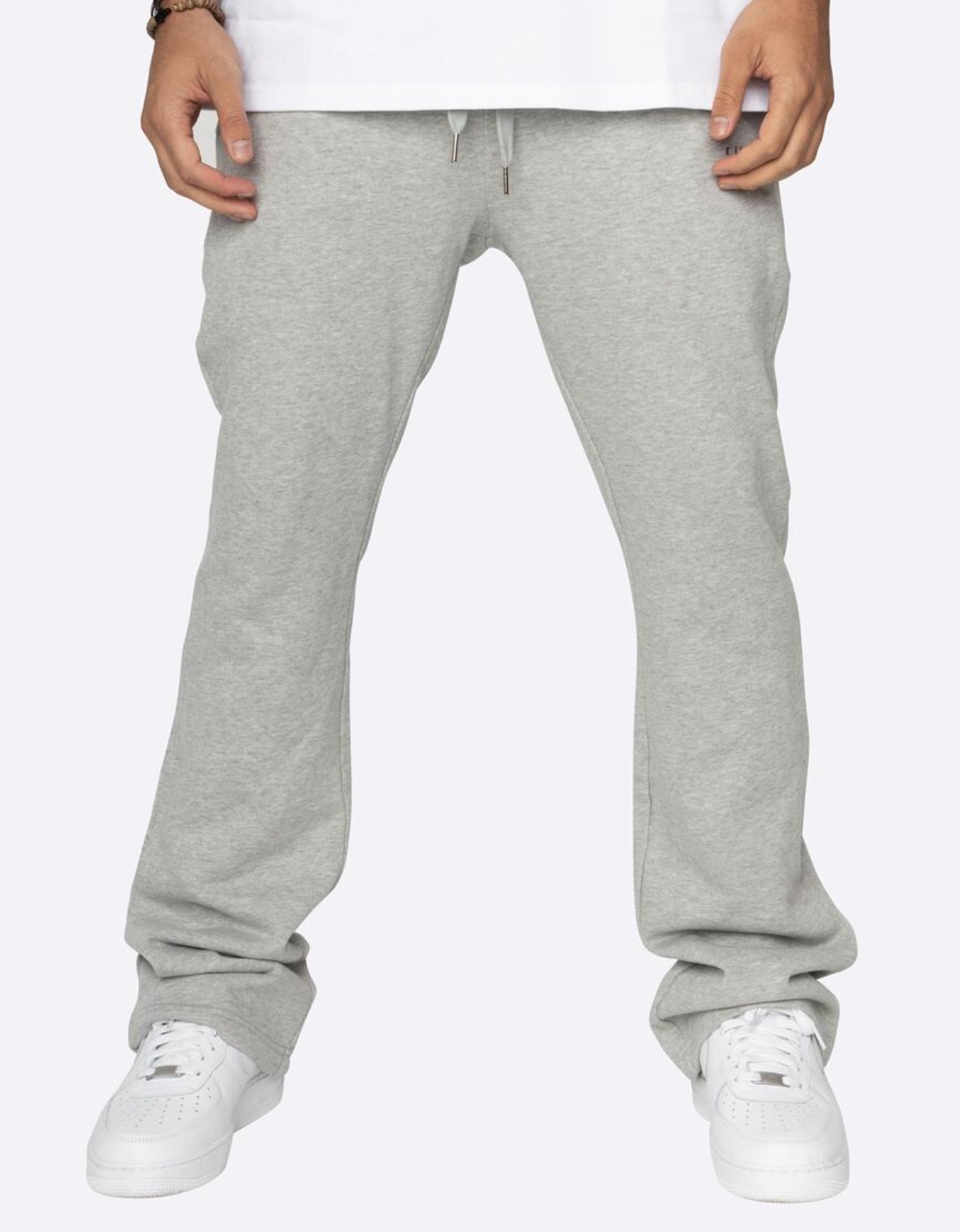 FRENCH TERRY FLARE PANTS GREY
