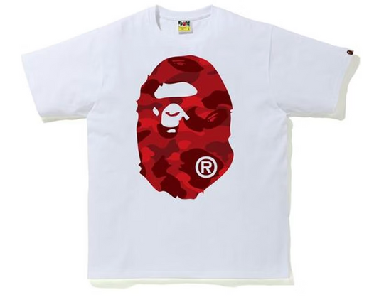 BAPE Color Camo Big Ape Head T-Shirt (SS20) White/Red