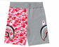 Bape ABC Camo Side Shark Sweat Shorts Pink