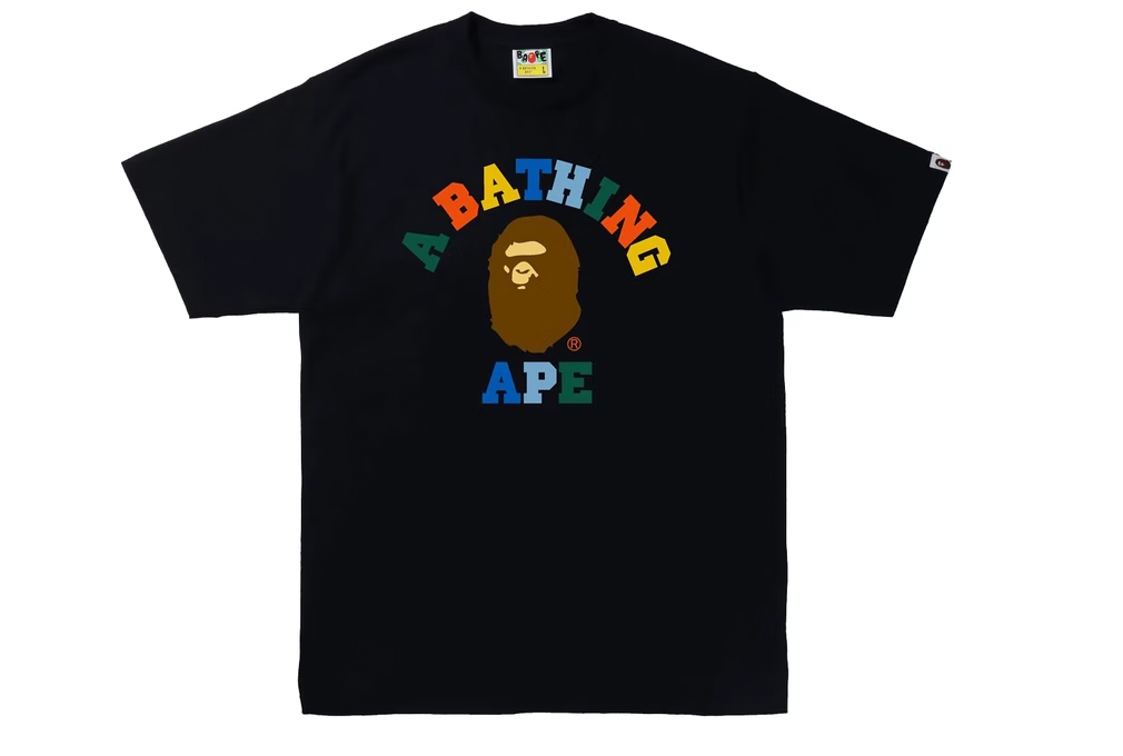 BAPE Colors College Tee Black