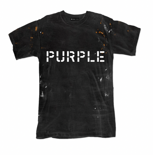 Purple Brand Jersey Black Stencil Logo W/paint S/s