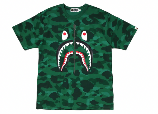 BAPE Color Camo Shark Tee Green