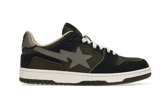 A Bathing Ape Bape SK8 Sta Army Green Dark Blue