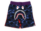 BAPE Crazy Camo Shark Sweat Shorts Navy