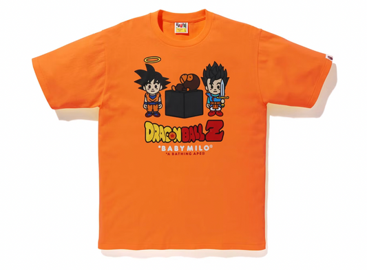 BAPE x Dragon Ball Z Son Goku & Son Gohan Baby Milo Tee Orange