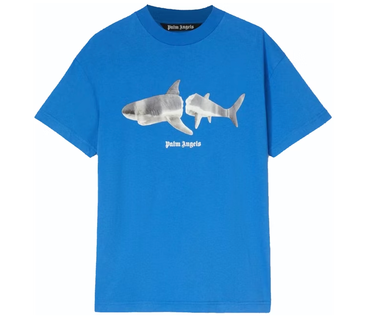 Palm Angels Shark T-shirt Blue/White