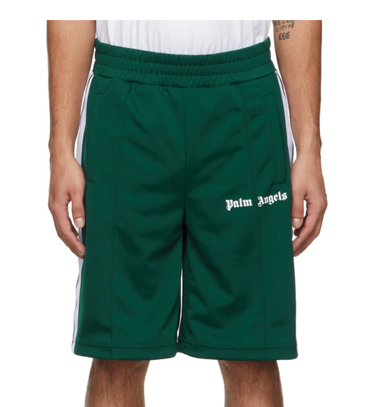 PALM ANGELS Classic Track Shorts Green