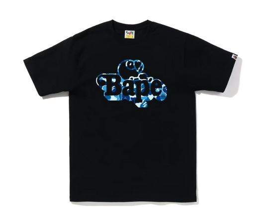 BAPE ABC Camo Milo on Bape Tee Black Blue