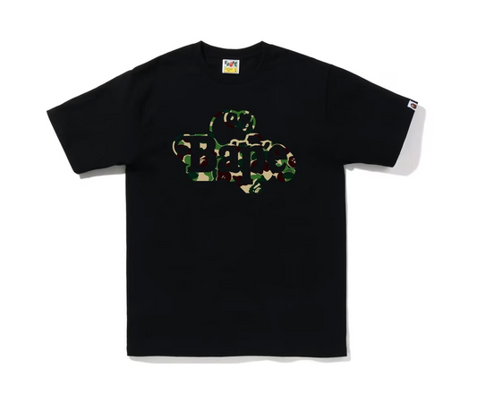 BAPE ABC Camo Milo on Bape Tee Black Green