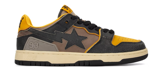 A Bathing Ape Bape SK8 Sta Vintage Black Yellow