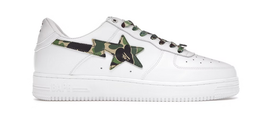 A Bathing Ape Bape Sta Low White ABC Camo Green