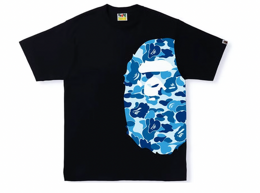 BAPE ABC Camo Single Color Side Big Ape Head Tee (SS22) black-blue