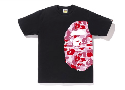 BAPE ABC Side Big Ape Head Tee Black/Pink