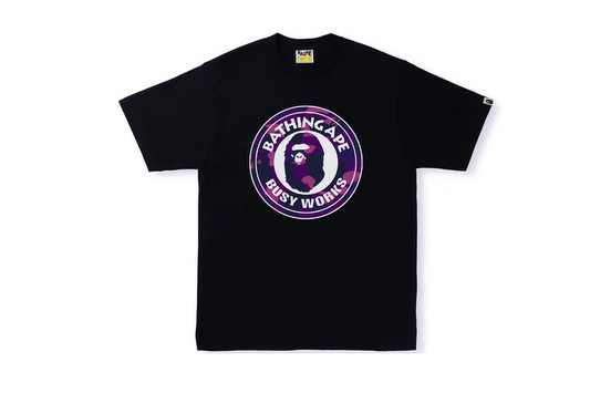 BAPE Color Camo Busy Works Tee (SS22) Black Double Purple