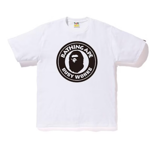 BAPE Bicolor Busyworks Tee White