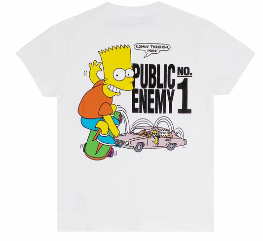 Off-White Bart Public Enemy T-shirt White