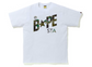 BAPE 1st Camo Bapesta Logo Tee White/Green