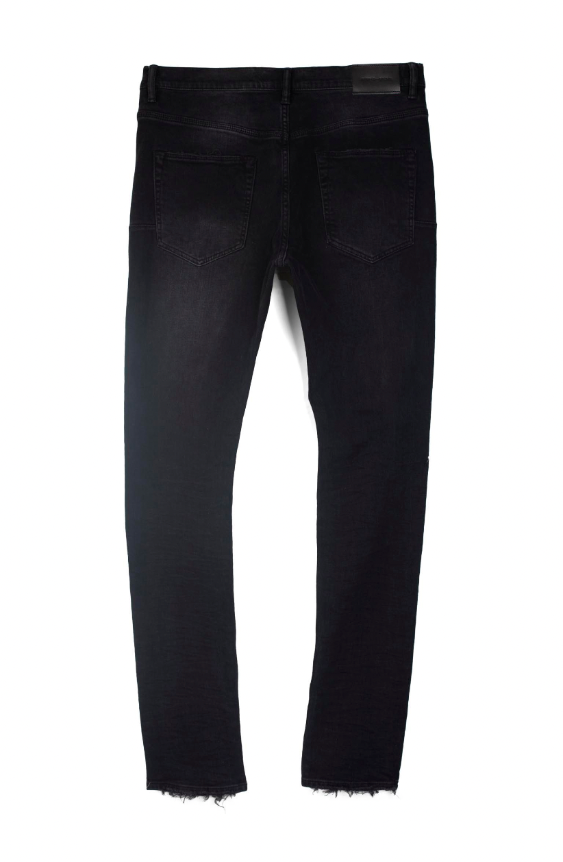 Purple Brand Dropped Fit Jeans -Black Mid Rise With Tapered Leg