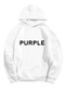 Purple Brand French Terry Po Hoody White