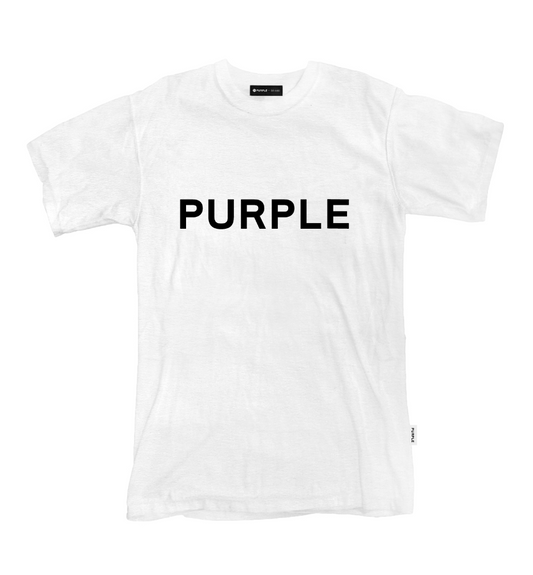 Purple Brand Jersey Short Sleeve Tee White