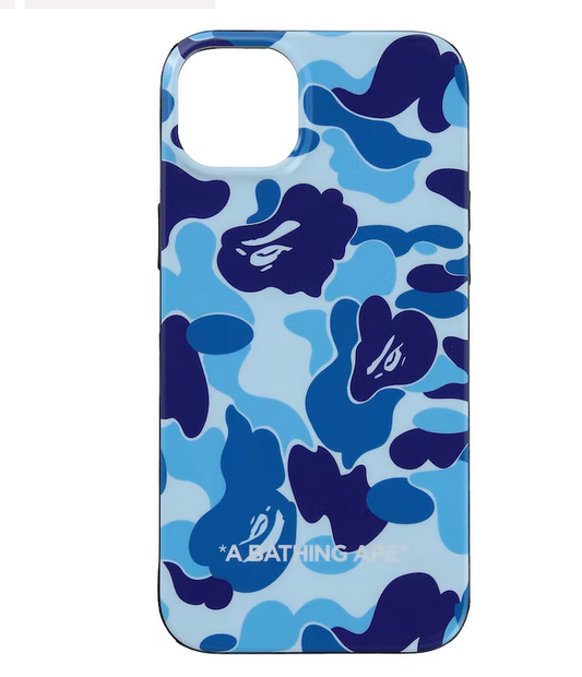 BAPE ABC Camo iPhone 14 Plus Case Blue