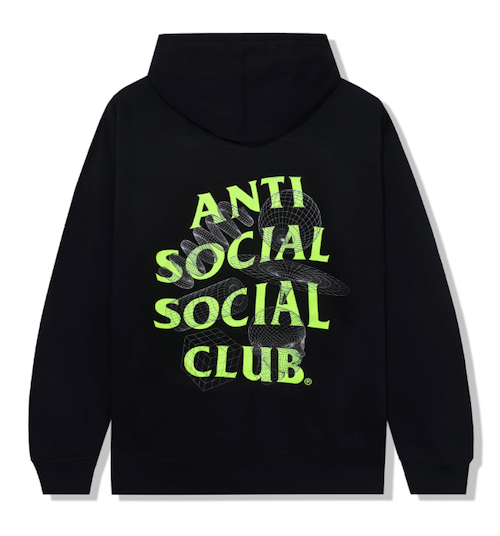 Anti Social Club The Shape Of Things Black Zip Up Hoodie