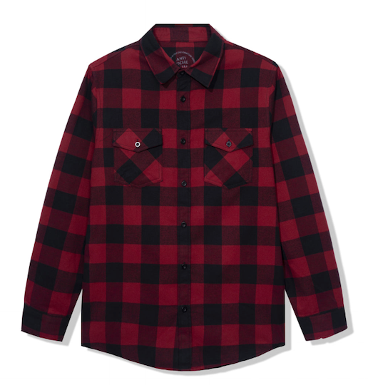 Anti Social Club Happiest Place On Earth Red Flannel