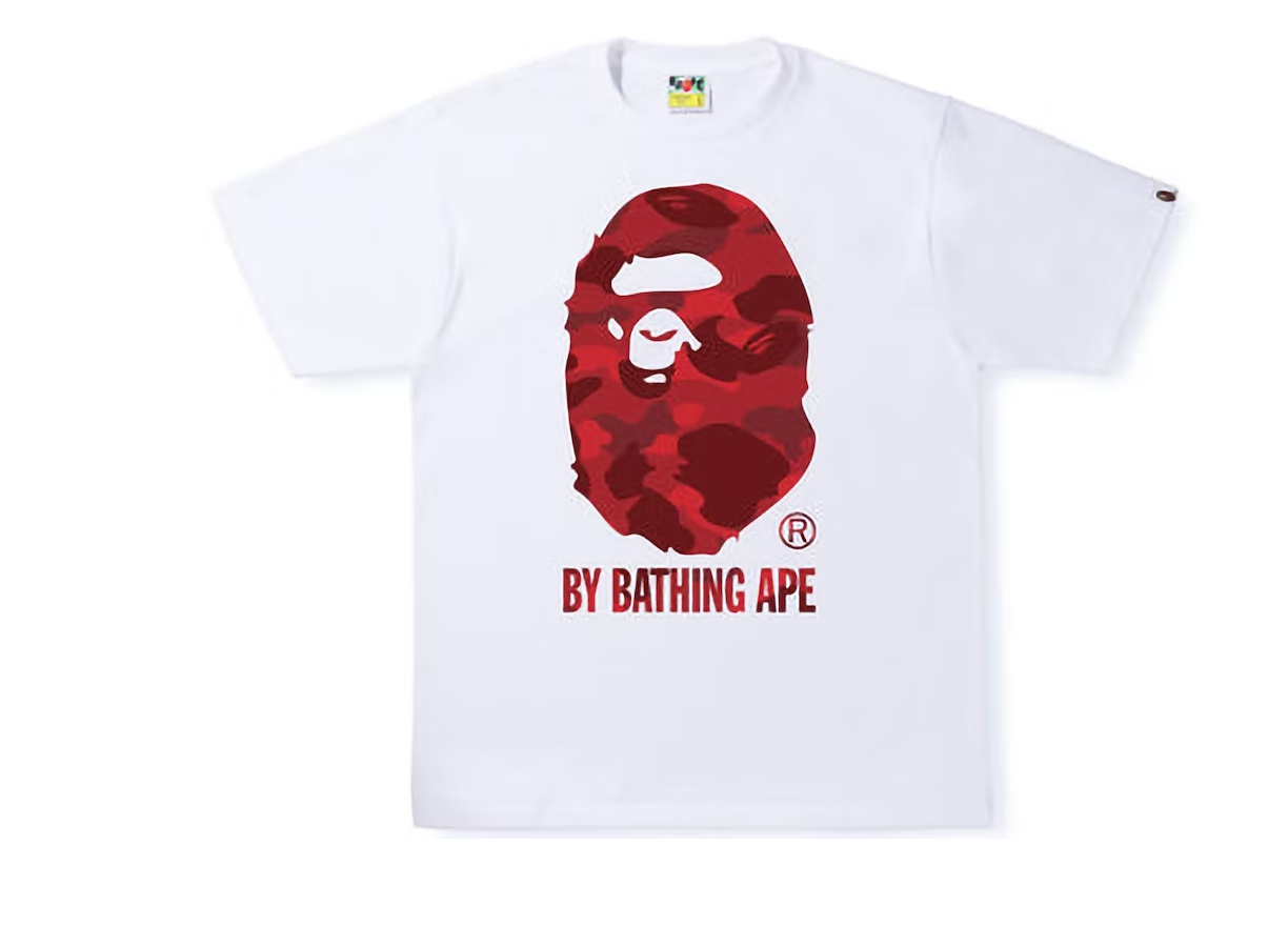 BAPE Color Camo By Bathing Ape Tee (SS23) White Red