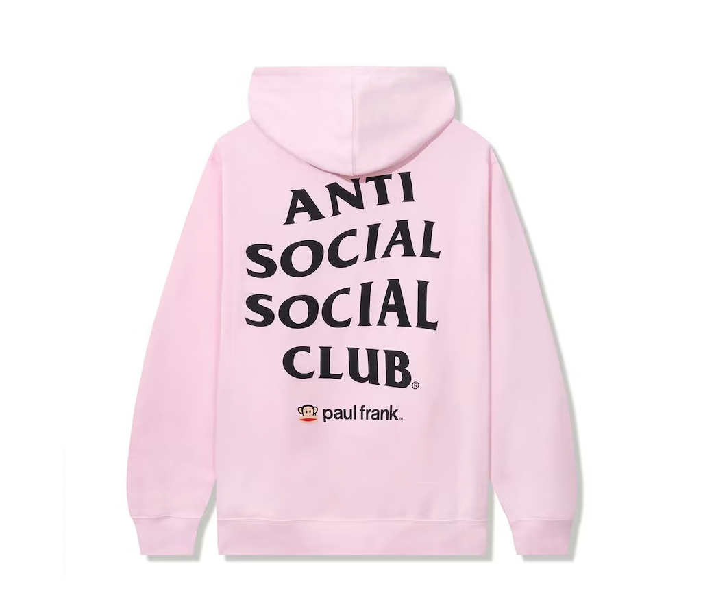 Anti social social club 2025 hoodie pink