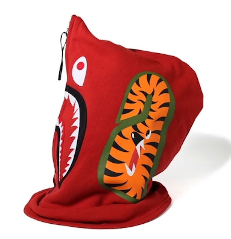 BAPE Color Camo Shark Face Mask Red BAPE Color Camo Shark Face Mask Red