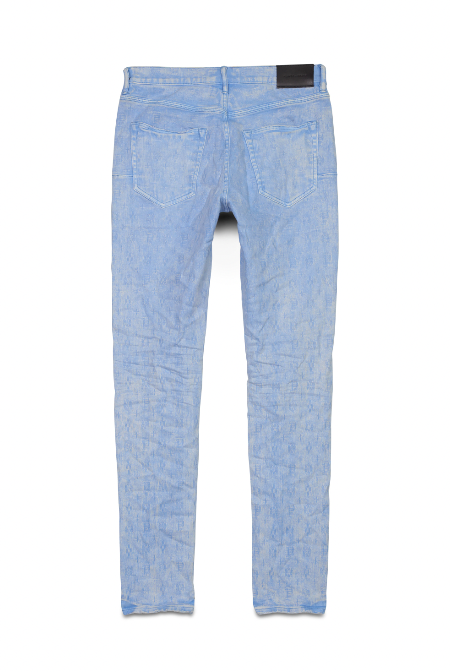 Purple Brand Men's Monogram Jacquard Skinny Jeans - Blue - Size 38