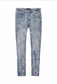 Purple Brand Light Indigo Vintage Spotted Bleach Jeans