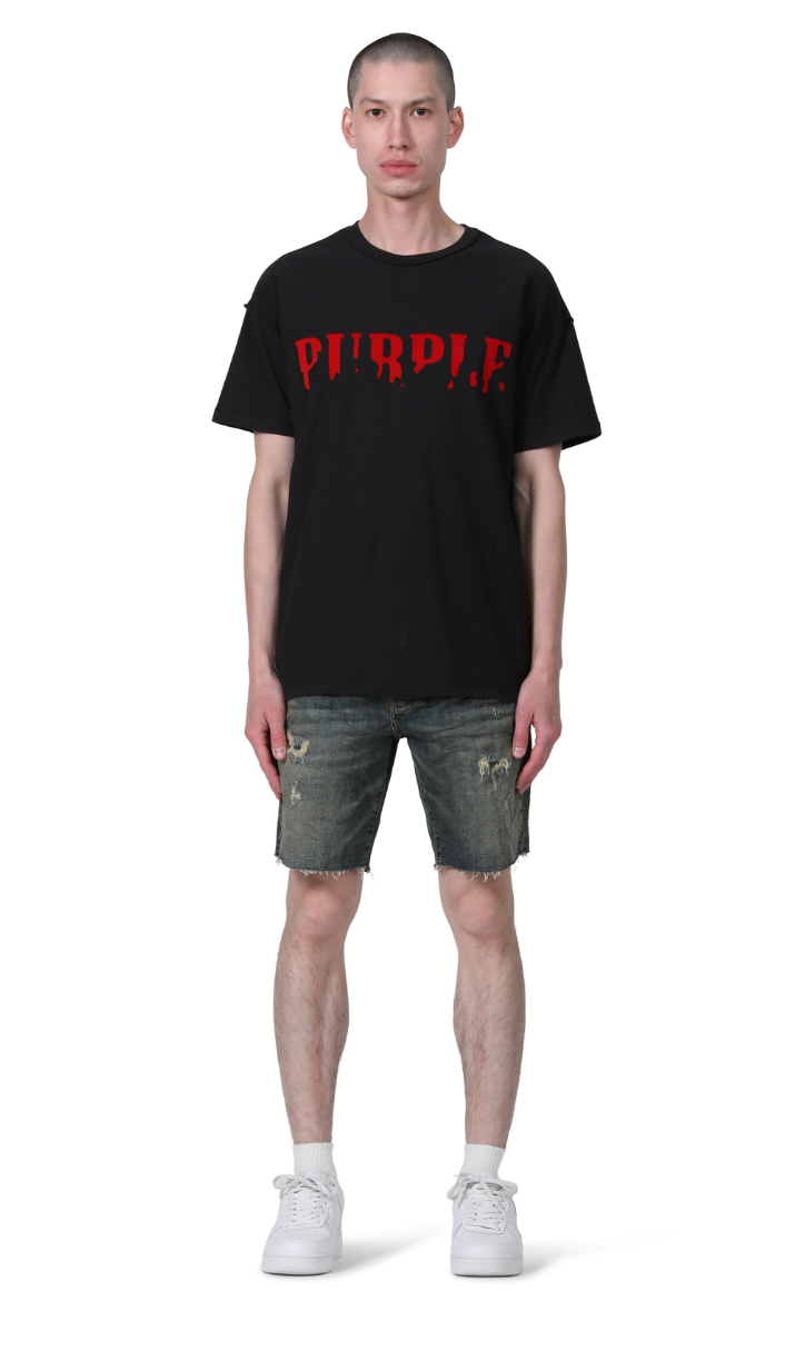 Purple Brand lean Jersey Ss Tee Cracked Red Purple