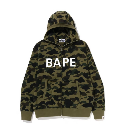 BAPE 1st Camo Full Zip Hoodie (SS23) Green