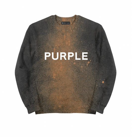 Purple Brand HWT FLEECE CREWNECK BLACK BEAUTY
