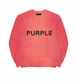 PURPLE BRAND HWT FLEECE CREWNECK POPPY RED