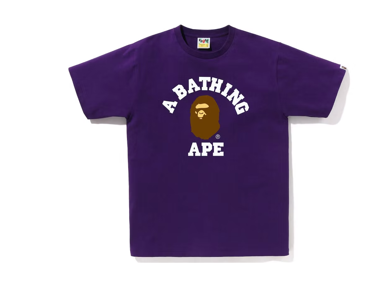 BAPE College Tee (SS23) Purple