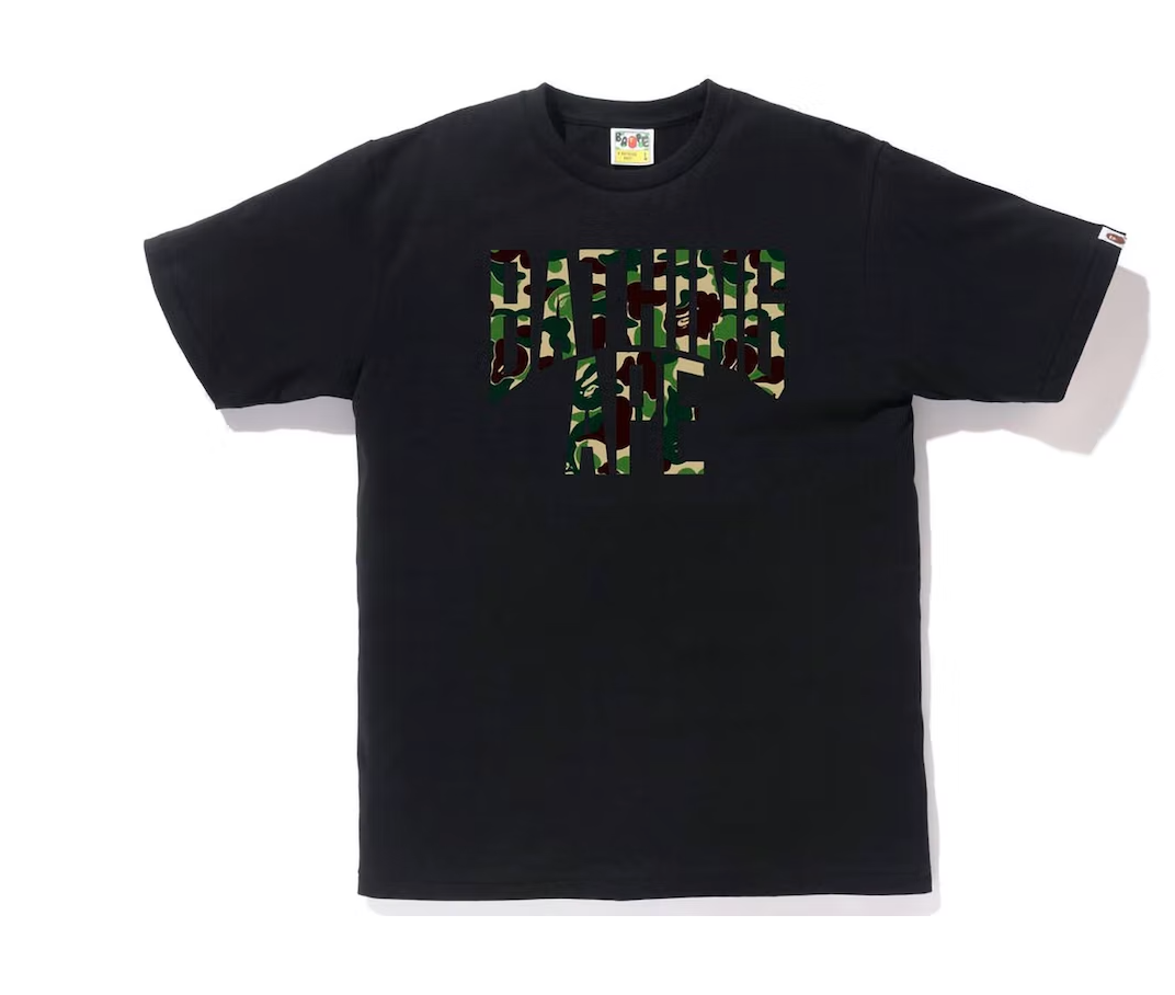 BAPE ABC Camo NYC Logo Tee Black Green