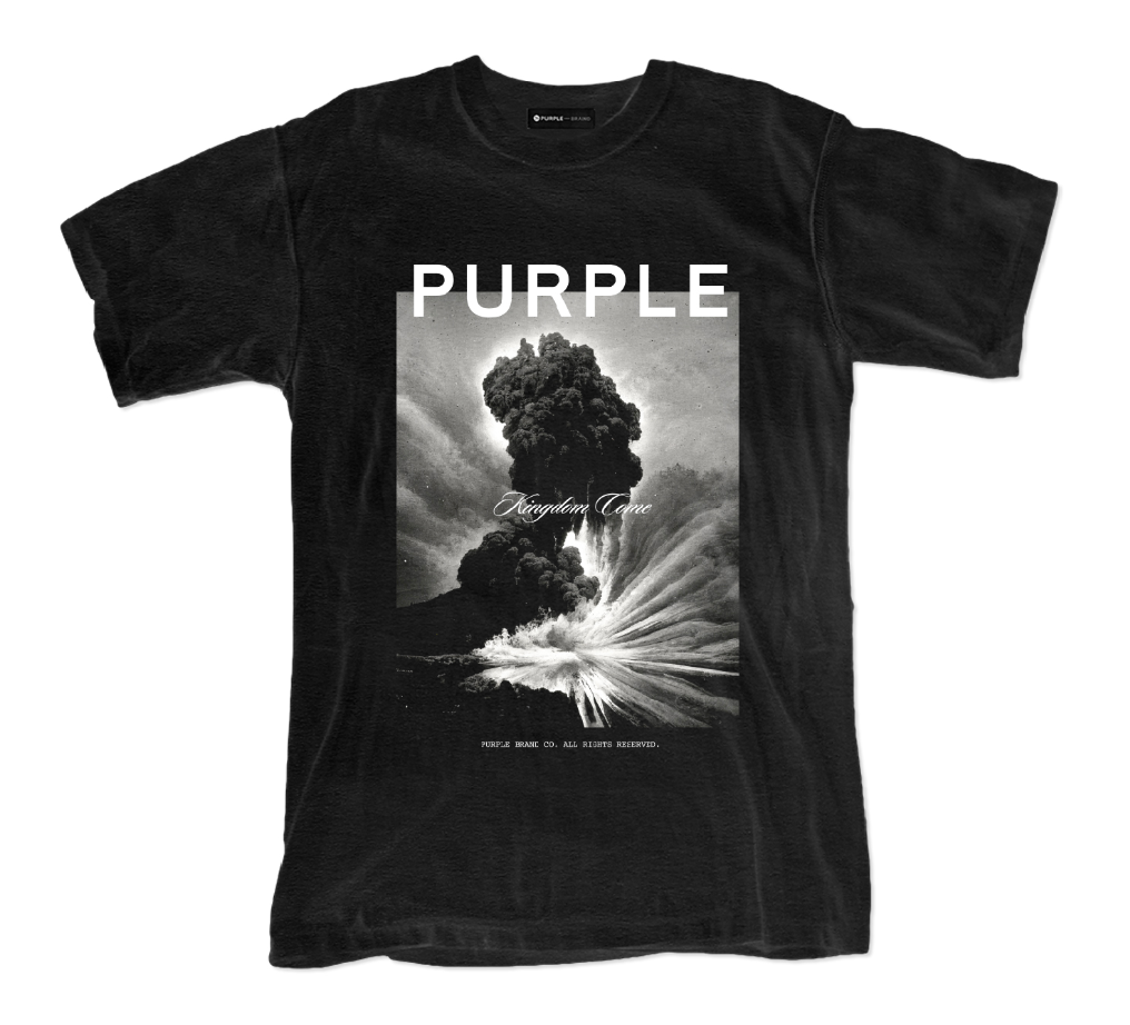 Purple Brand Graphic Textured Jersey Tee Explosion