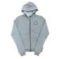 Lonely Nights Rhinestones Zip-Up Hoodie Grey