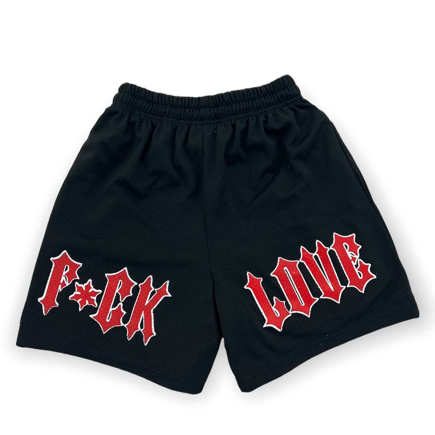 EVOL F*ck Love Shorts Black and Red