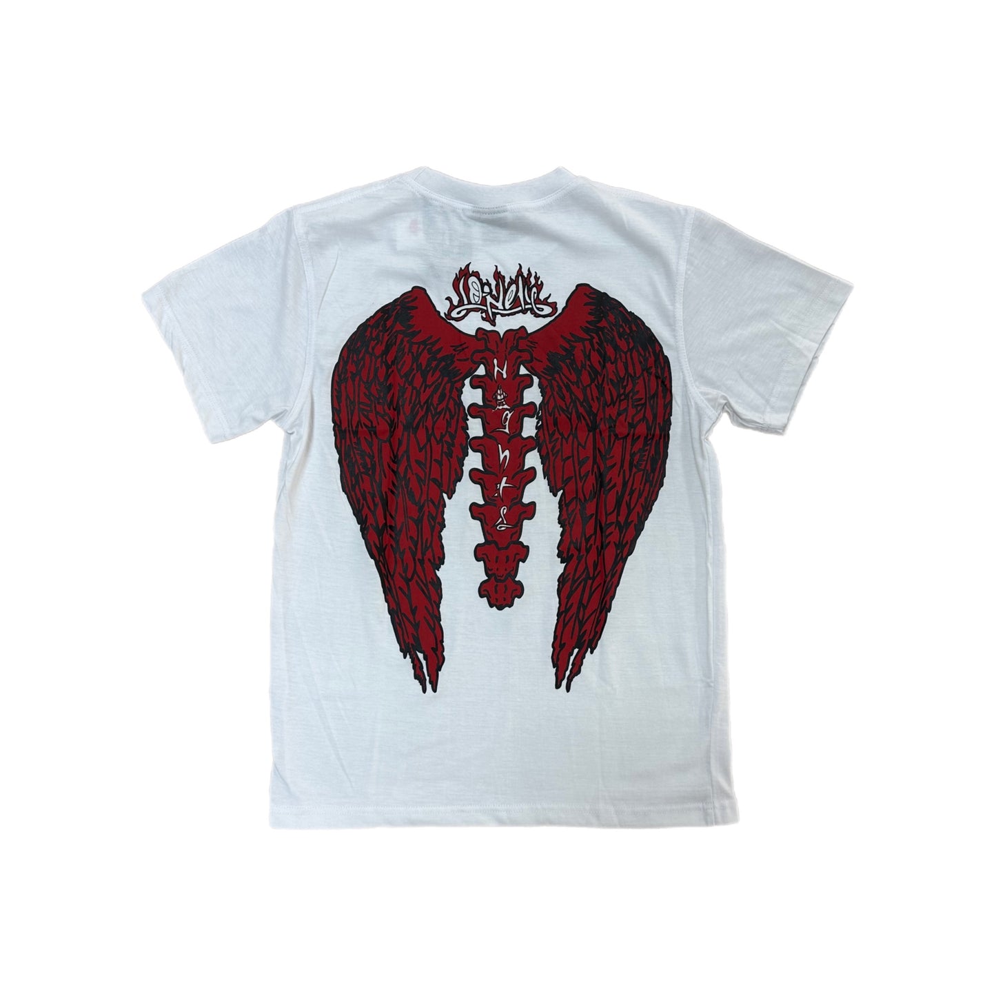 LONELY NIGHTS FLAME LOGO TEE WHITE/RED