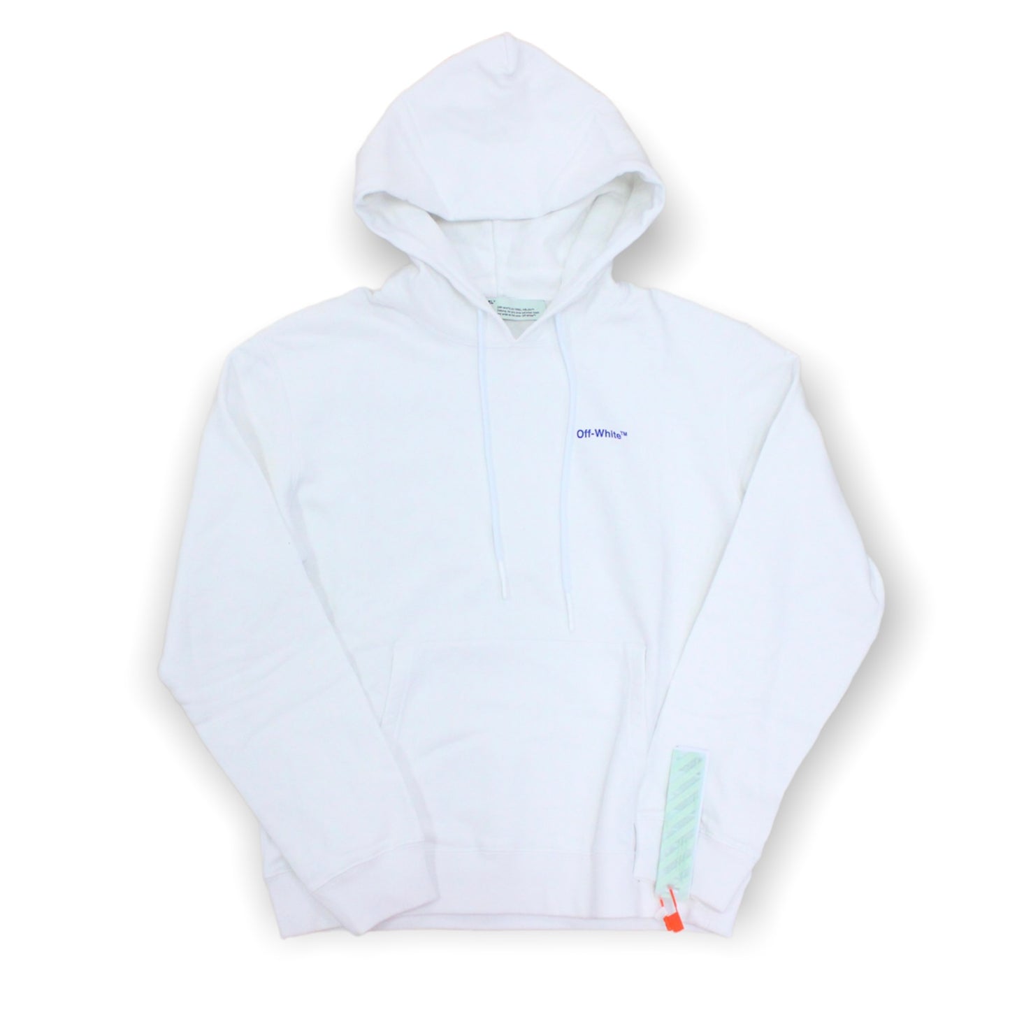 Off white white blue acrylic slim hoodie