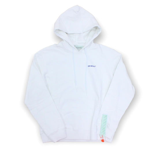 Off white white blue acrylic slim hoodie