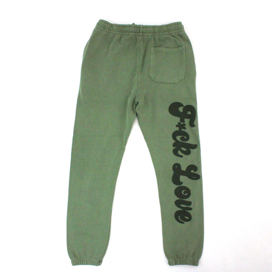 EVOL Love Is For Lames  Green on Green Sweatpants
