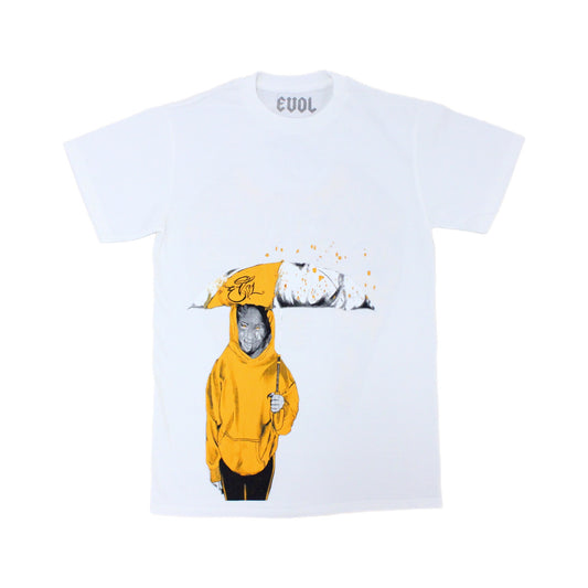 EVOL NIGHTS Trapped Soul Tee White and Yellow