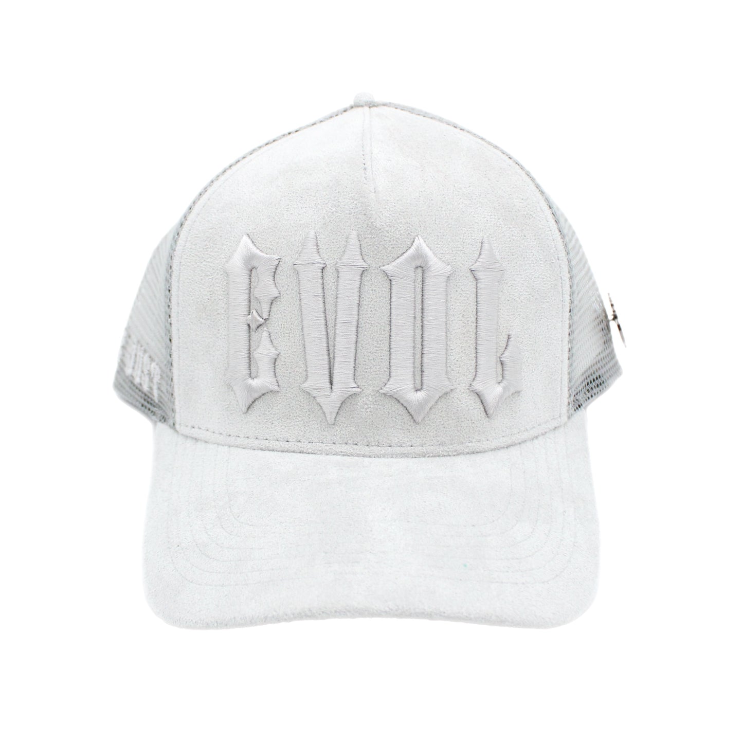 EVOL New Font Trucker Hat Grey/Platnium (Suede Edition)